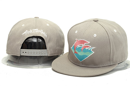 Pink Dolphin Grey Snapback Hat YS 0613